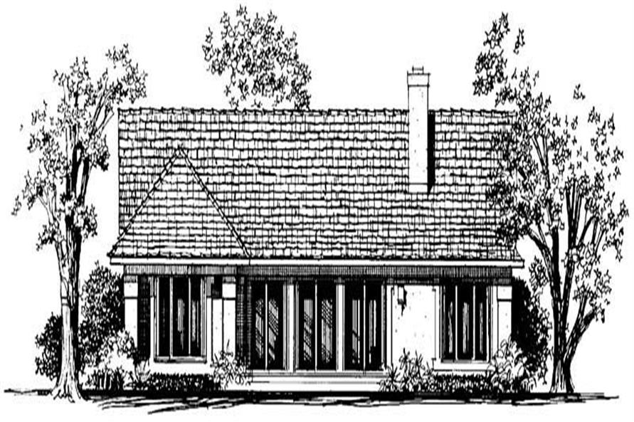 Home Plan Rear Elevation of this 3-Bedroom,2189 Sq Ft Plan -137-1400