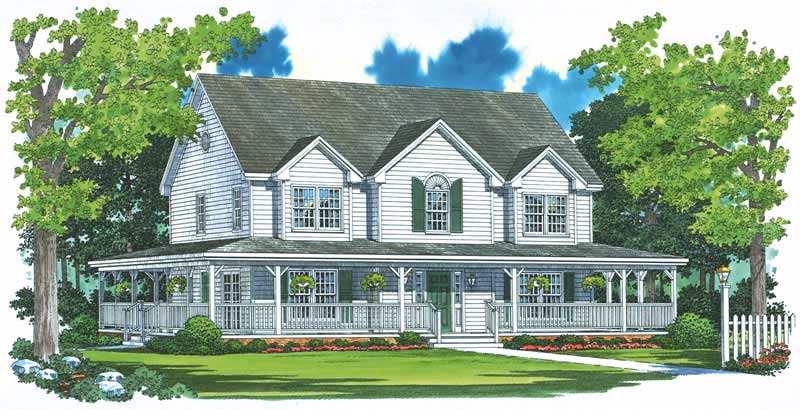 Home Plan Front Elevation of this 4-Bedroom,2407 Sq Ft Plan -137-1403