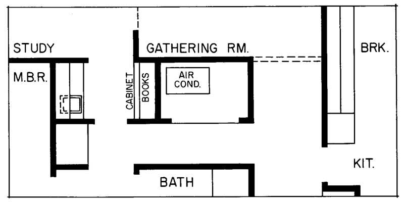 Floor Plan Second Story of Contemporary Plan #137-1410