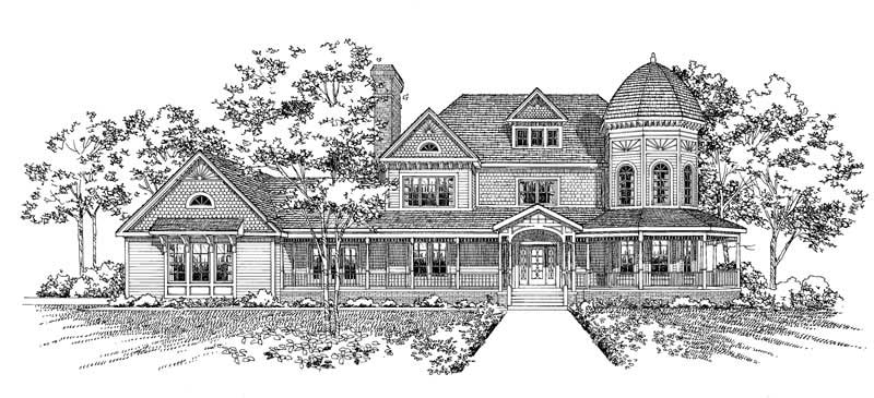 Front View of this 4-Bedroom, 4812 Sq Ft Plan - 137-1416