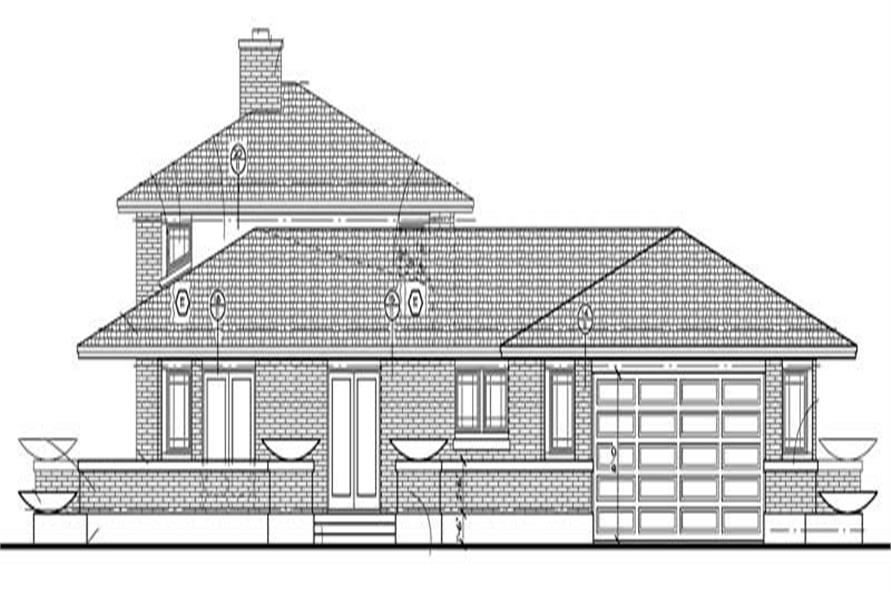 Home Plan Right Elevation of this 3-Bedroom,2626 Sq Ft Plan -137-1421