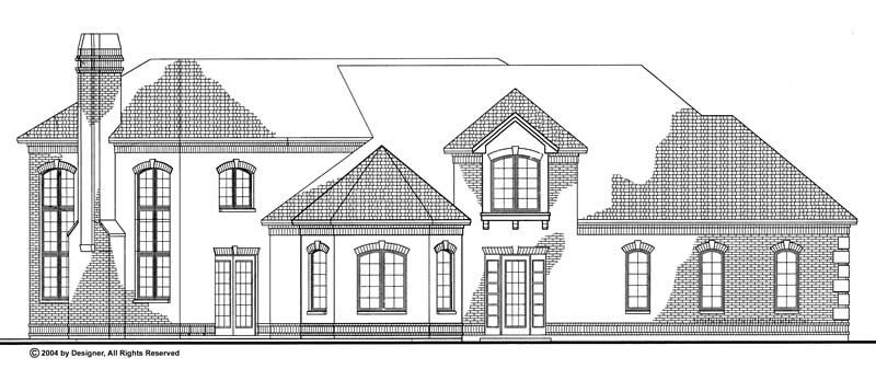 Home Plan Rear Elevation of this 5-Bedroom,4750 Sq Ft Plan -137-1424