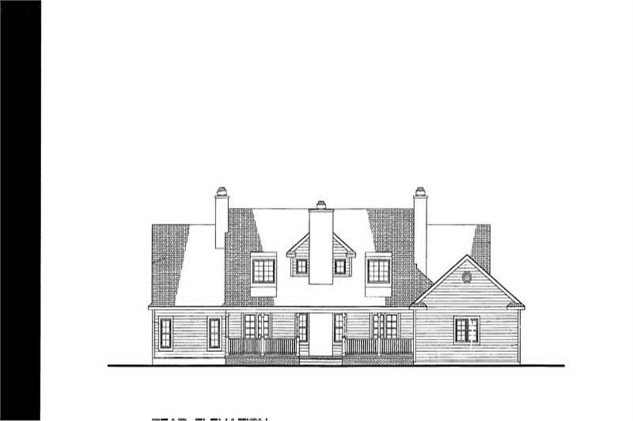 Home Plan Rear Elevation of this 4-Bedroom,3112 Sq Ft Plan -137-1425
