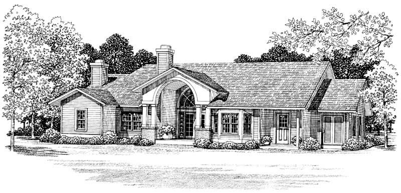 Home Plan Front Elevation of this 3-Bedroom,2407 Sq Ft Plan -137-1426