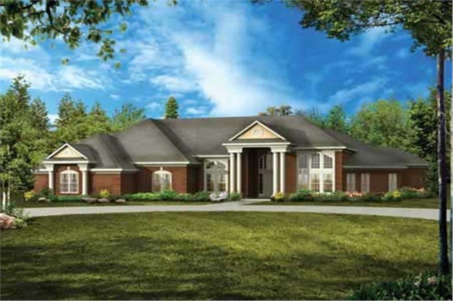 4-Bedroom, 2946 Sq Ft Colonial House Plan - 137-1427 - Front Exterior