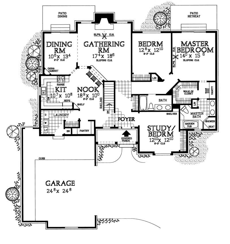 Floor Plan First Story of Plan #137-1433
