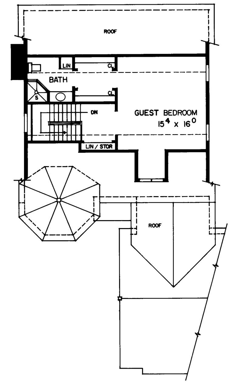 Floor Plan Third Story of European Plan #137-1439
