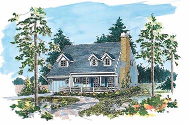2-Bedroom, 1287 Sq Ft Country Home Plan - 137-1447 - Main Exterior