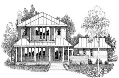 3-Bedroom, 2072 Sq Ft Country House Plan - 137-1448 - Front Exterior