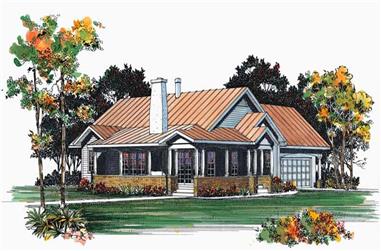 3-Bedroom, 1410 Sq Ft Ranch House Plan - 137-1450 - Front Exterior