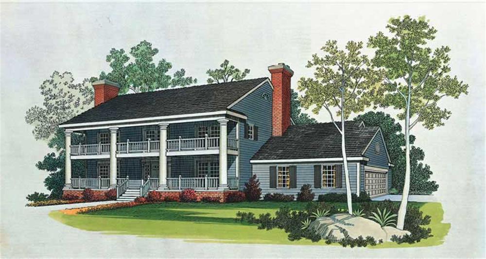 Colonial home (ThePlanCollection: Plan #137-1459)