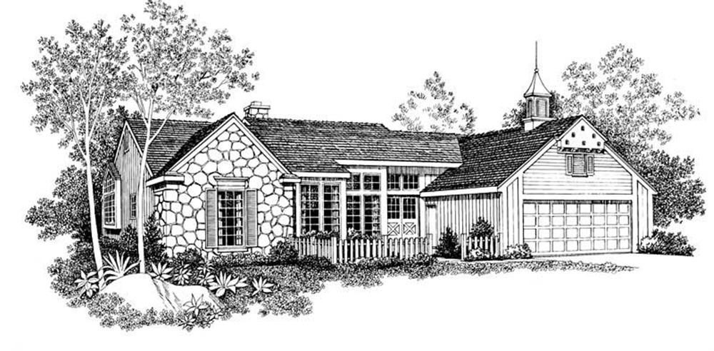 Country home (ThePlanCollection: Plan #137-1460)