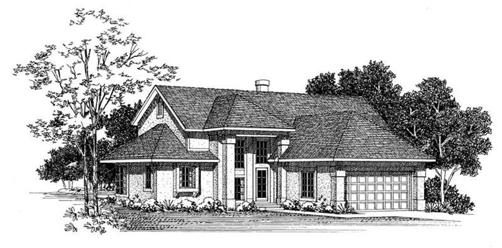 Traditional home (ThePlanCollection: Plan #137-1462)