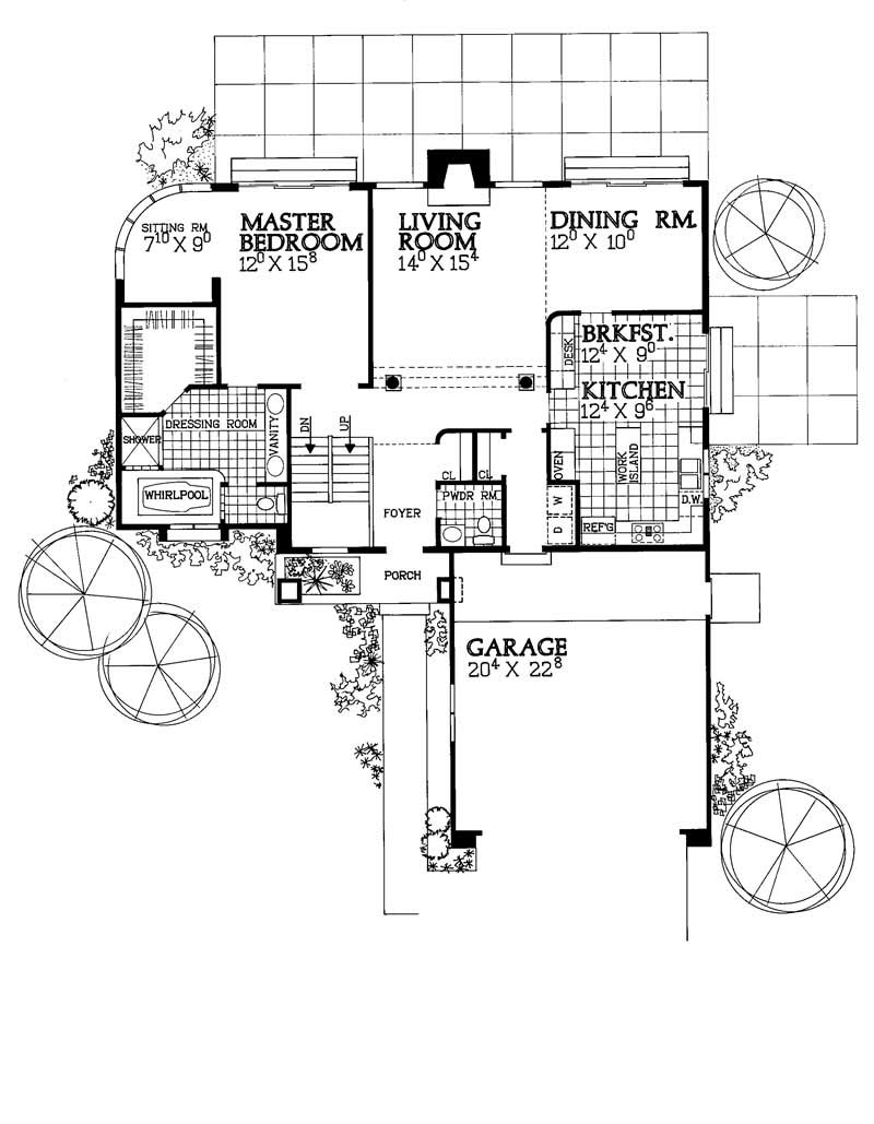 Floor Plan First Story of Traditional Plan #137-1462