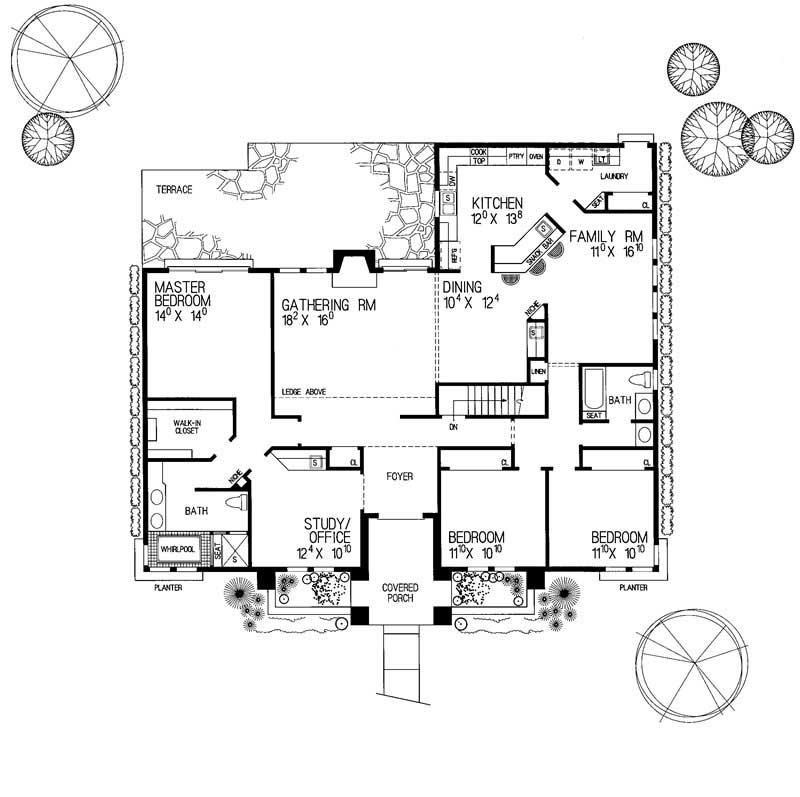Floor Plan First Story of Plan #137-1468