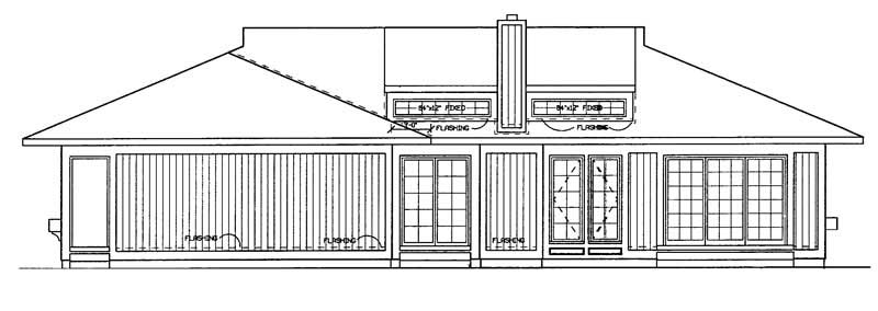 Home Plan Rear Elevation of this 3-Bedroom,2274 Sq Ft Plan -137-1468