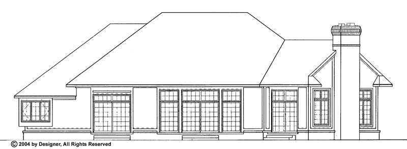 Home Plan Rear Elevation of this 3-Bedroom,2881 Sq Ft Plan -137-1471