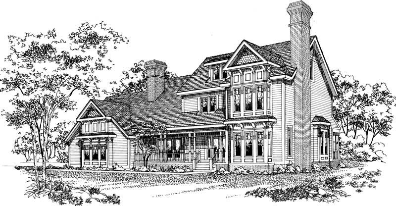 Right Side View of this 4-Bedroom, 3264 Sq Ft Plan - 137-1475