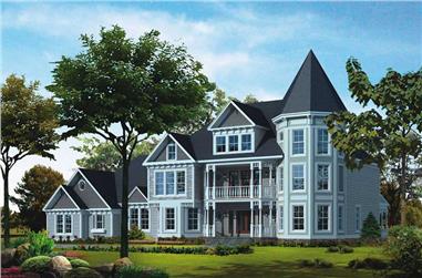 4-Bedroom, 5224 Sq Ft Victorian House Plan - 137-1476 - Front Exterior