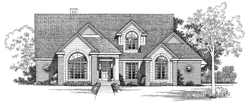 Front View of this 4-Bedroom, 2342 Sq Ft Plan - 137-1485