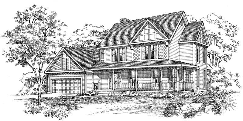 Right Side View of this 4-Bedroom, 1996 Sq Ft Plan - 137-1497