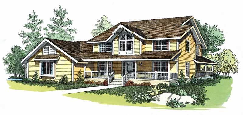 Country home (ThePlanCollection: Plan #137-1500)