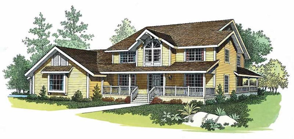 Country home (ThePlanCollection: Plan #137-1500)