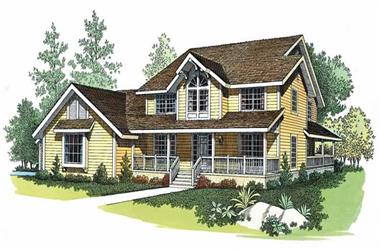 3-Bedroom, 2870 Sq Ft Country Home Plan - 137-1500 - Main Exterior