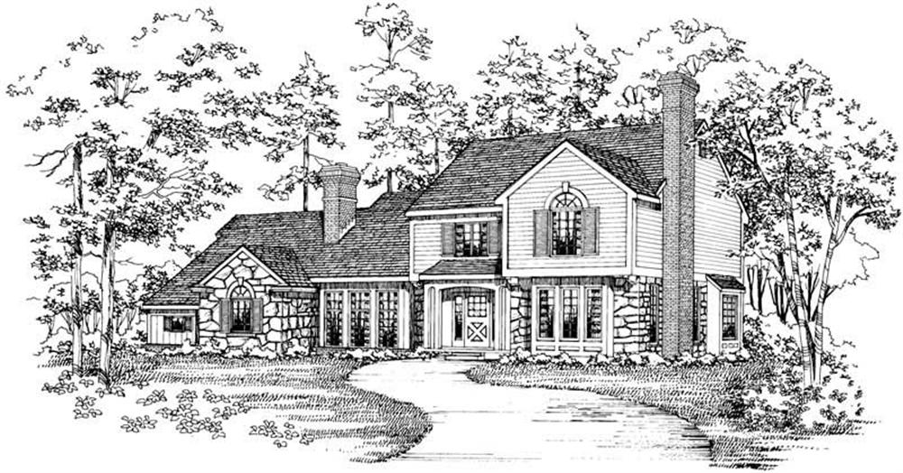 Country home (ThePlanCollection: Plan #137-1503)