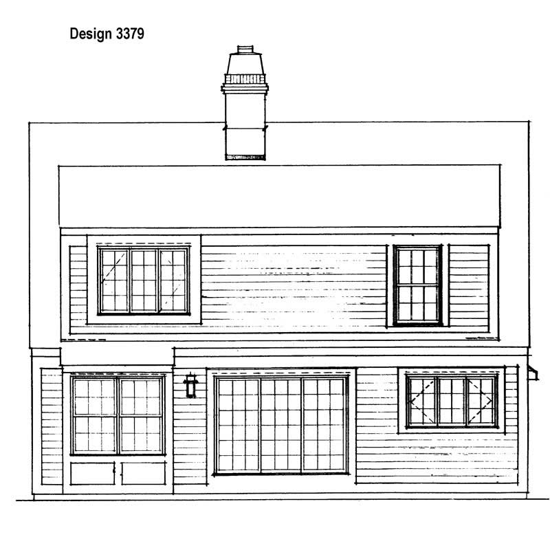 Home Plan Rear Elevation of this 3-Bedroom,1988 Sq Ft Plan -137-1506