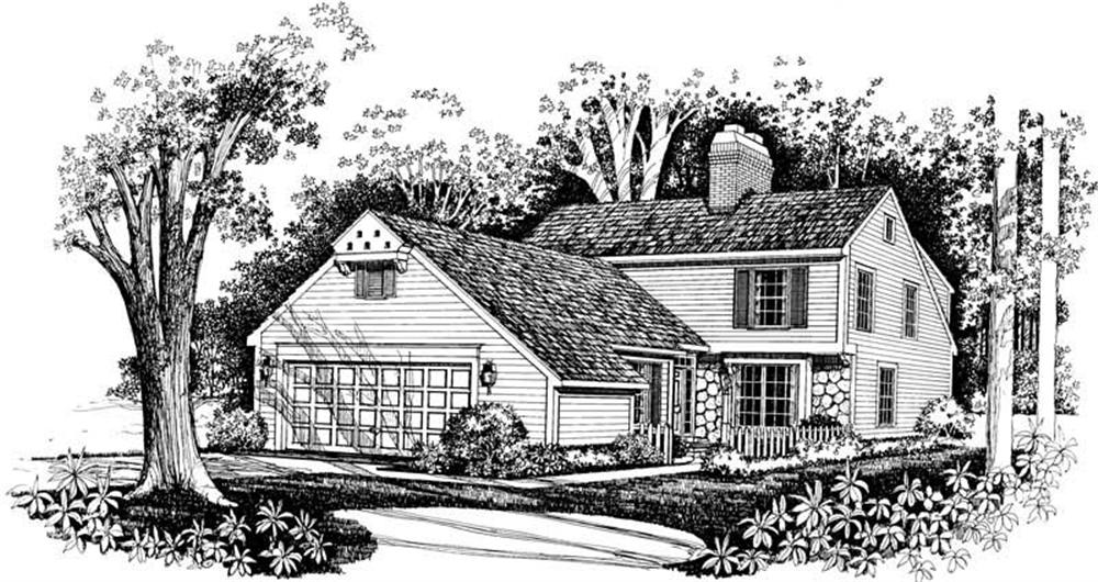 Country home (ThePlanCollection: Plan #137-1506)
