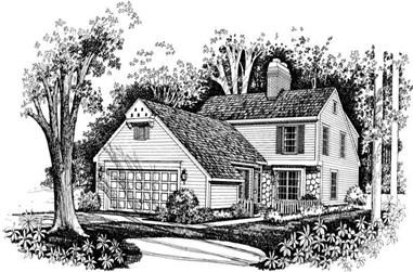 3-Bedroom, 1988 Sq Ft Country House Plan - 137-1506 - Front Exterior