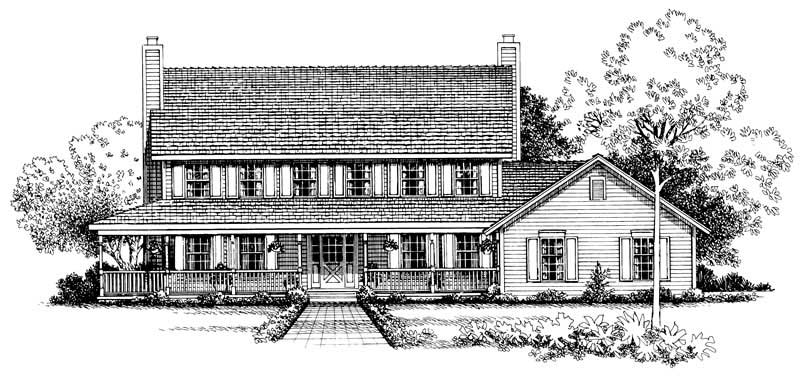 Front View of this 3-Bedroom, 2522 Sq Ft Plan - 137-1510