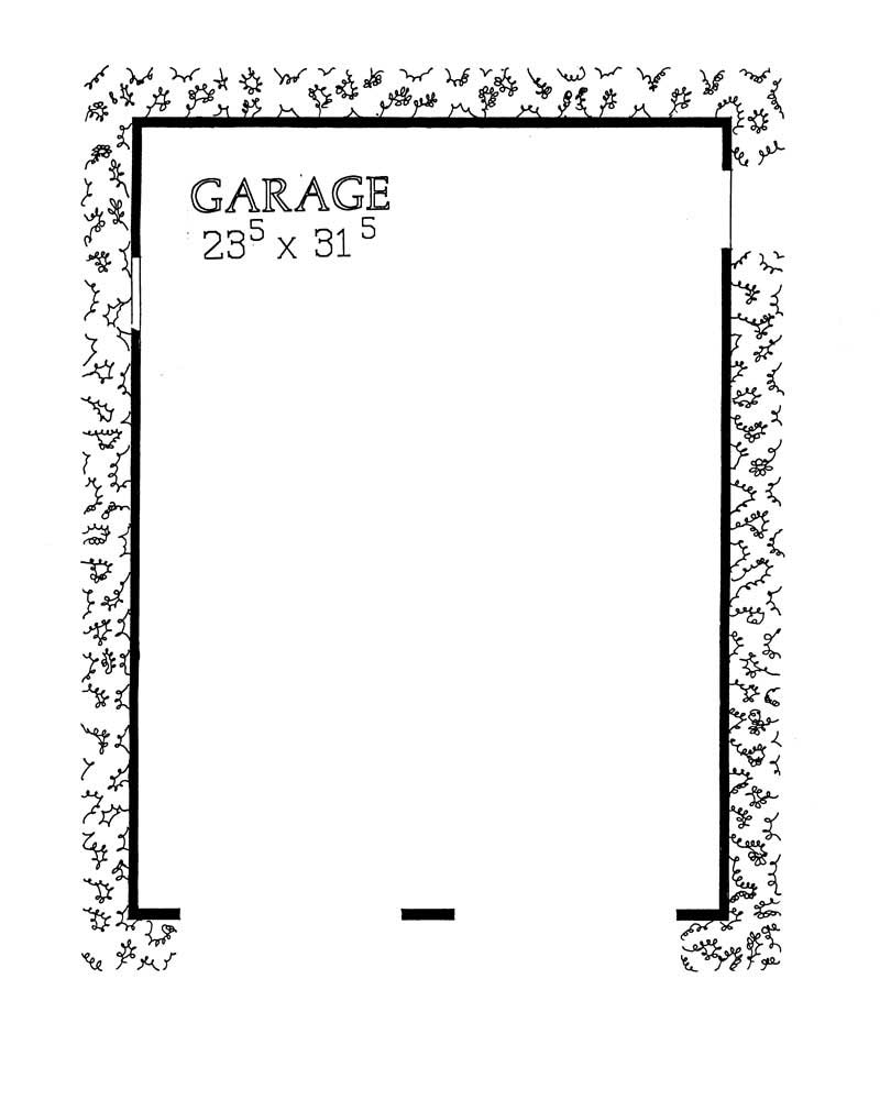 Floor Plan First Story of Garage Plan #137-1518