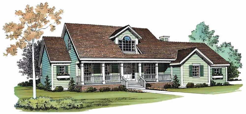 Country home (ThePlanCollection: Plan #137-1521)