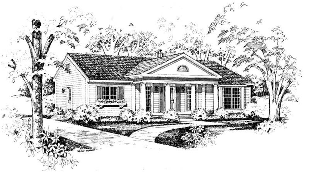 Colonial home (ThePlanCollection: Plan #137-1523)