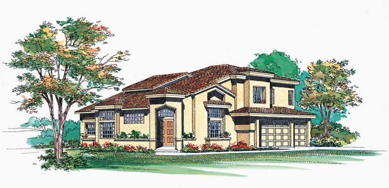 Mediterranean home (ThePlanCollection: Plan #137-1530)