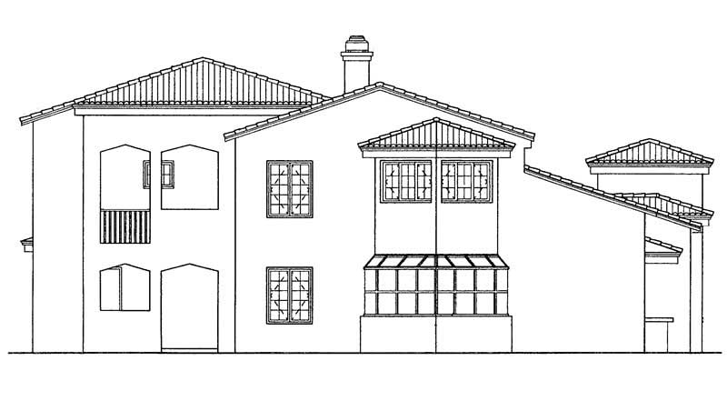 Home Plan Rear Elevation of this 3-Bedroom,2522 Sq Ft Plan -137-1530