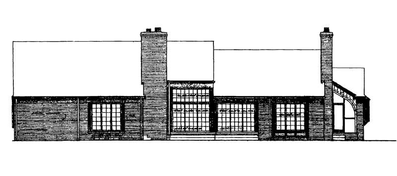 Home Plan Rear Elevation of this 3-Bedroom,2919 Sq Ft Plan -137-1539