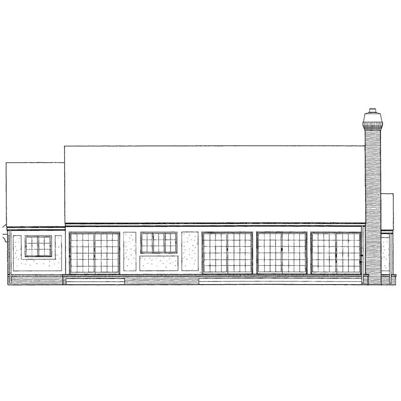 Home Plan Rear Elevation of this 2-Bedroom,2114 Sq Ft Plan -137-1540