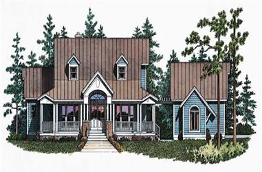 3-Bedroom, 2128 Sq Ft Country House Plan - 137-1547 - Front Exterior