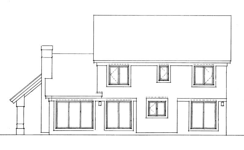 Home Plan Rear Elevation of this 3-Bedroom,2420 Sq Ft Plan -137-1548