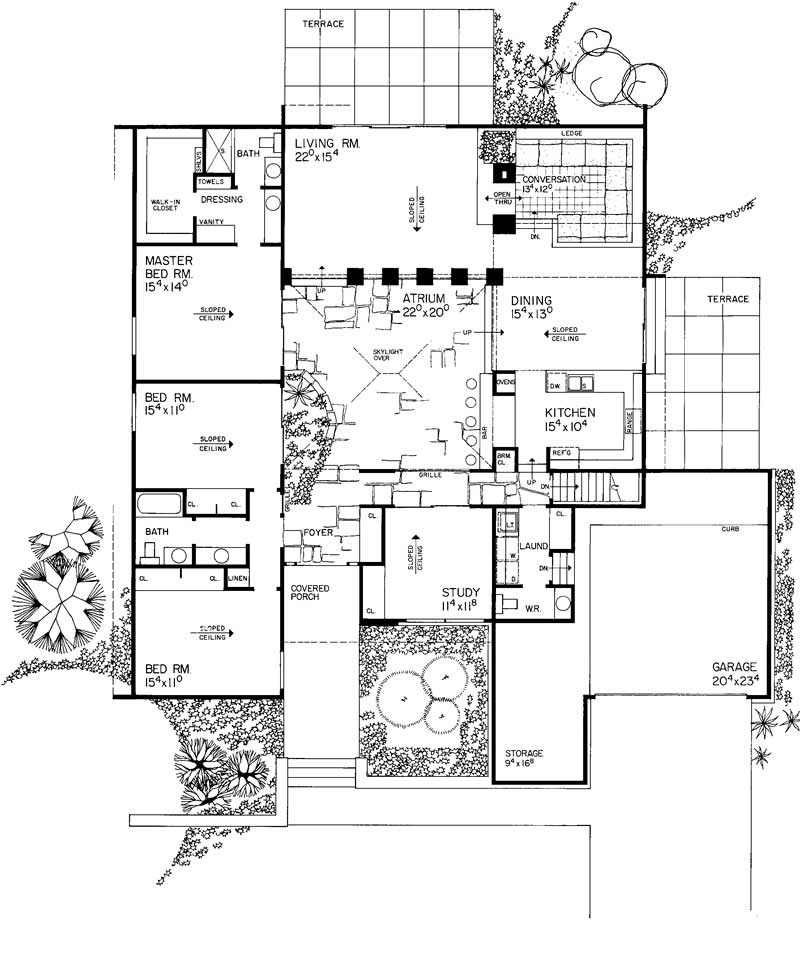 Contemporary Floor Plan 3 Bedrms, 2.5 Baths 2,805 Sq