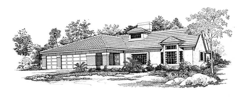 Right Side View of this 4-Bedroom, 2394 Sq Ft Plan - 137-1557