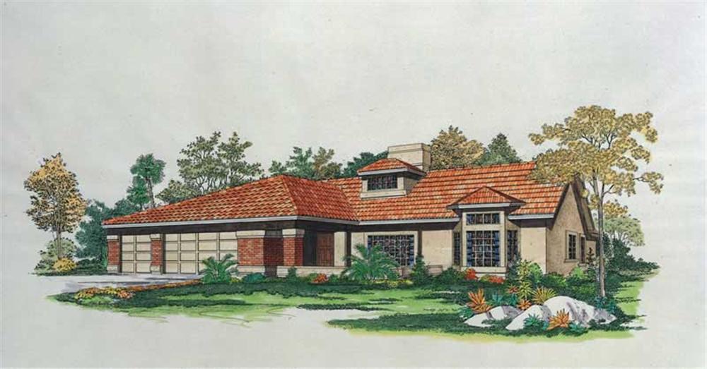Ranch home (ThePlanCollection: Plan #137-1557)