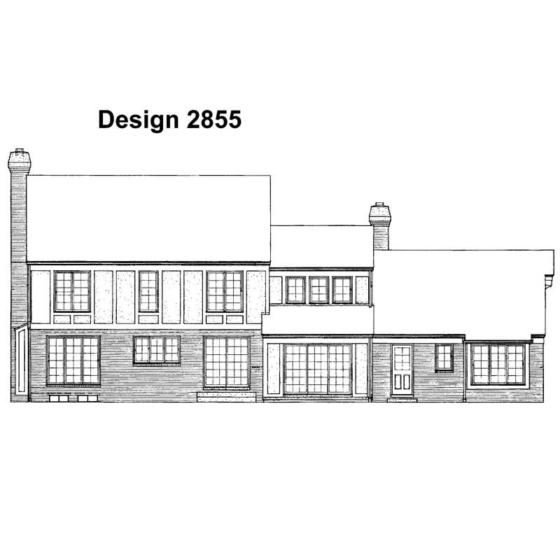 Home Plan Rear Elevation of this 4-Bedroom,2617 Sq Ft Plan -137-1560