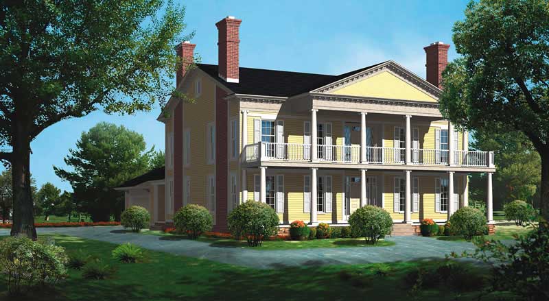 Colonial home (ThePlanCollection: Plan #137-1562)