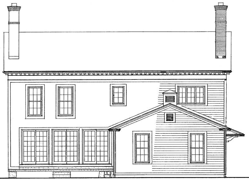 Home Plan Rear Elevation of this 4-Bedroom,4119 Sq Ft Plan -137-1562