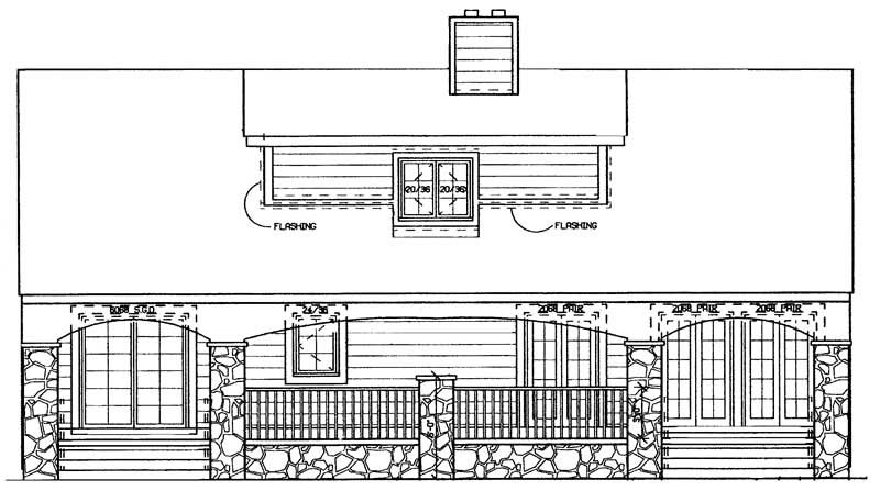 Home Plan Rear Elevation of this 2-Bedroom,2097 Sq Ft Plan -137-1563