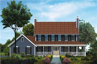 4-Bedroom, 3073 Sq Ft Country House Plan - 137-1564 - Front Exterior